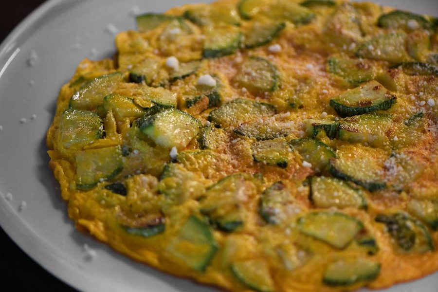 Frittata con Zucchine, Pecorino e Menta