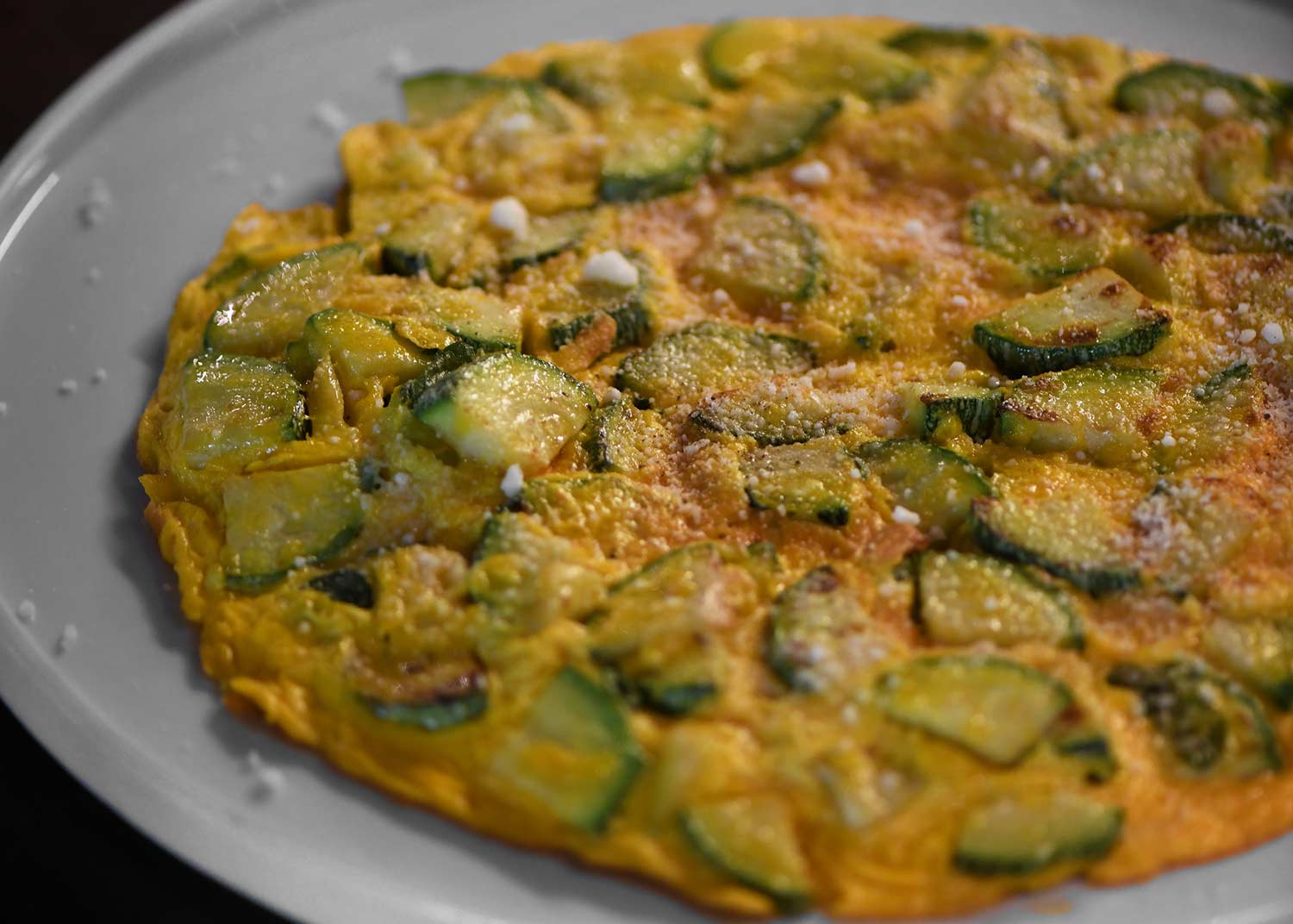 Frittata con Zucchine, Pecorino e Menta