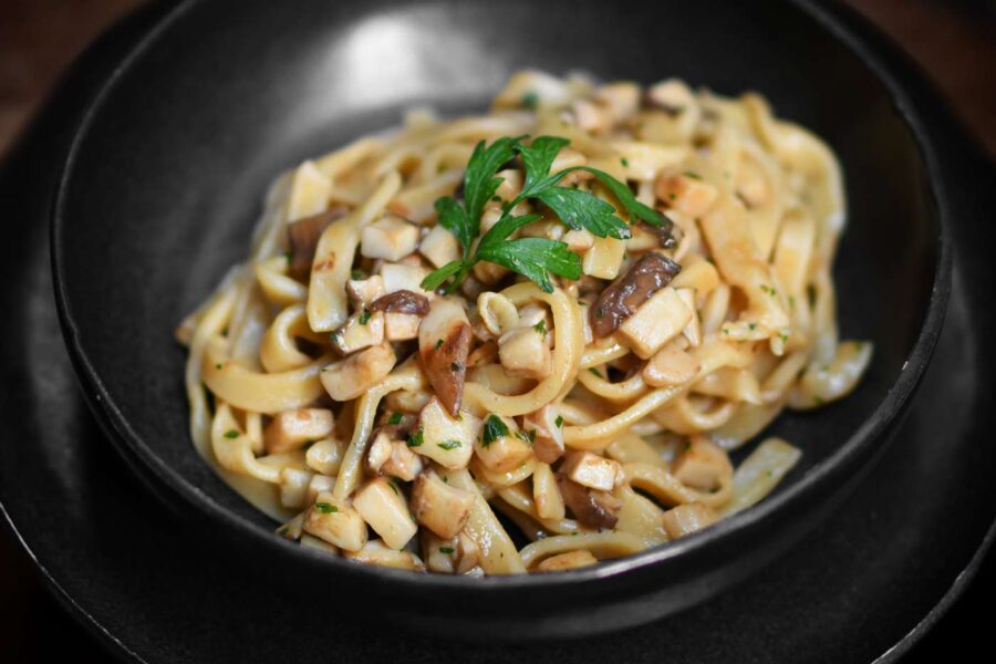 Acqua e farina ai funghi porcini