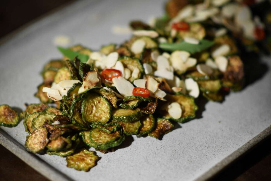 Zucchine alla Scapece, Mandorle e Menta