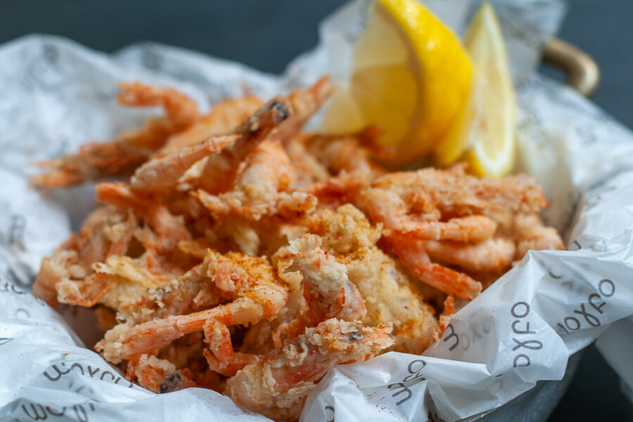 Fritto di calamari e gamberi